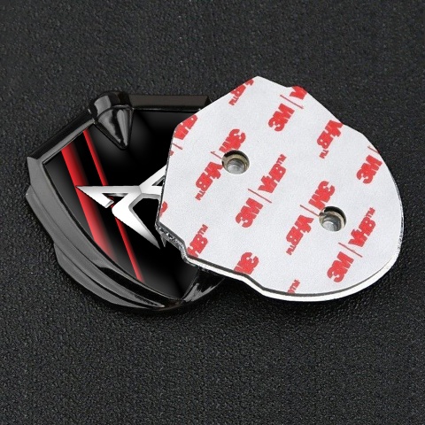 Seat Cupra Bodyside Domed Emblem Graphite Black Red Aesthetic Stripes