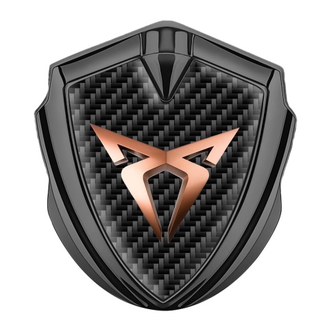 Seat Cupra Tuning Emblem Self Adhesive Graphite Dark Carbon Copper Logo
