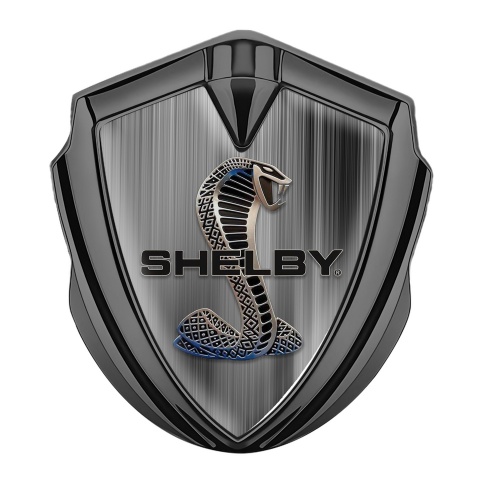 Ford Shelby Emblem Abzeichen Graphit Tonfarbe mit Matte Legierung Design und Kobra Logo