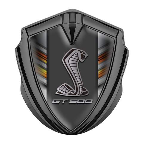 Ford Shelby Emblem Auto Zeichen Graphit Tonfarbe mit Farblinien Basis Stil und CT 500 Logo