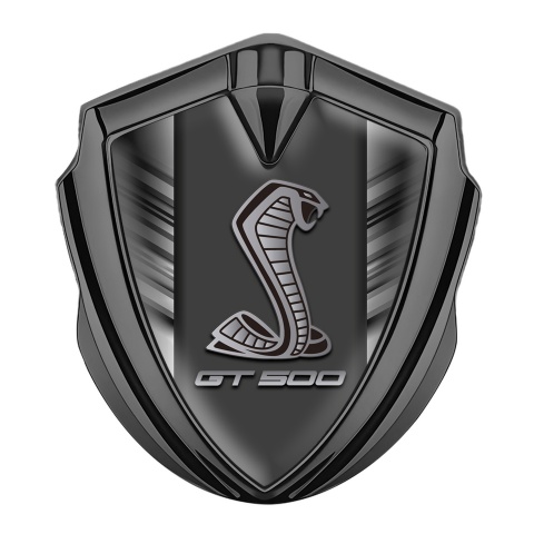 Ford Shelby Emblem Aufkleber Autozubehor Graphit Tonfarbe mit Grau Linien Design und Gt 500 Logo Stil
