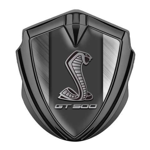 Ford Shelby Seitenflugel Emblem Aufkleber Graphit Tonfarbe mit Matte Legierung Basis und GT500 logo