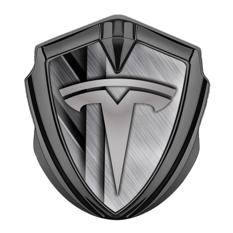 Tesla Emblem Aufkleber Autozubehor Graphit Tonfarbe Metall Panele Stil