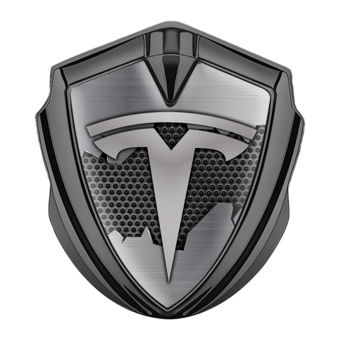 Tesla Emblem Aufkleber Autozubehor Graphit Tonfarbe Zerrissene Basis Stil