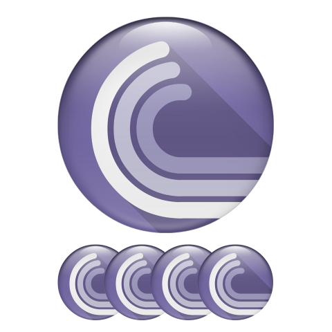 BitTorrent BTT Crypto Silicone Stickers Purple