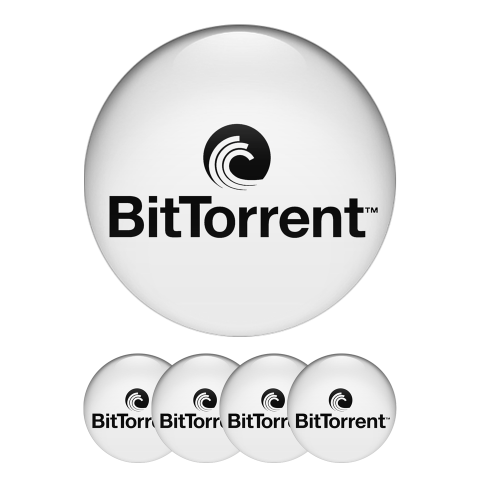 BitTorrent BTT Crypto Currencies Silicone Stickers White