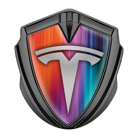 Tesla Seitenflugel Emblem Aufkleber Graphit Tonfarbe Mehrfarbig Stil