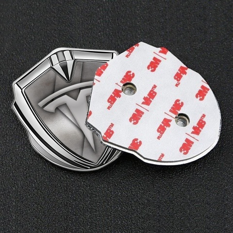 Tesla Emblem Auto Zeichen Silbertonfarbe S Form Metal Stil