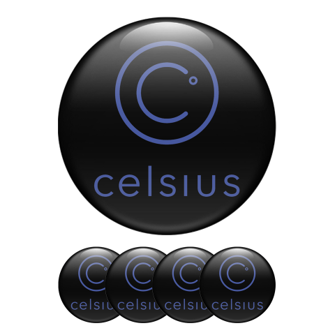 Celsius Cel Crypto Currencies Silicone Stickers Black