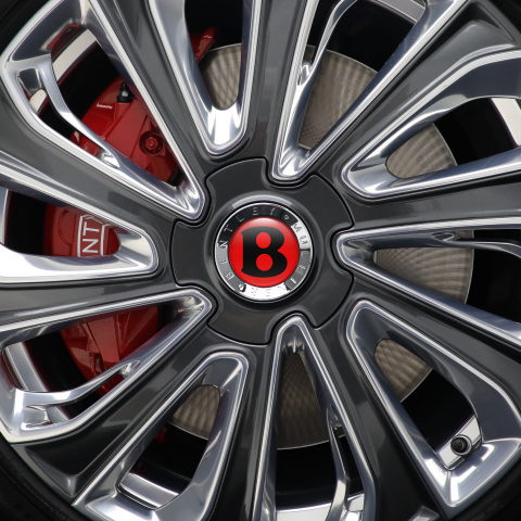 Bentley Domed Stickers Wheel Center Cap Red Black