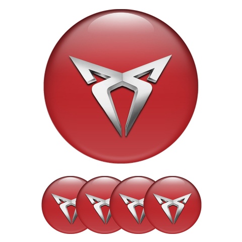 Seat Cupra Wheel Emblems Red Edition