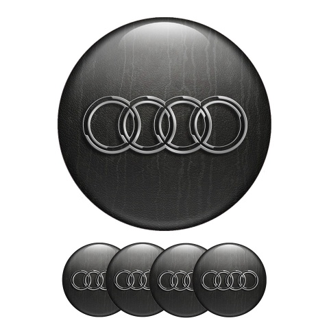 Audi Wheel Center Cap Domed Stickers 3D Modern Style