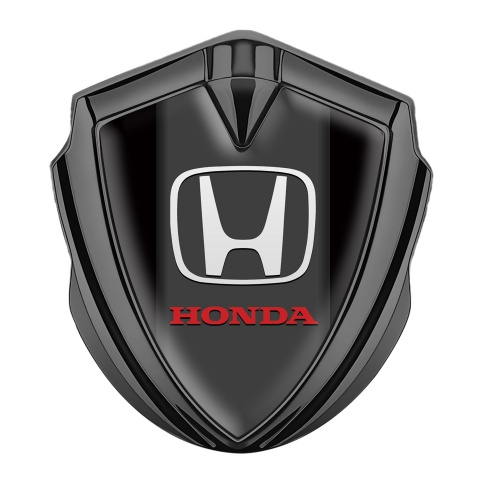 Honda Emblem Logo Schriftzug Aufkleber Graphit Tonfarbe Schwarz Fundaments und Weiss Rot Logo