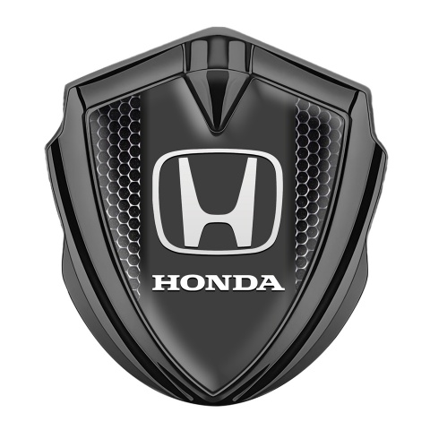 Honda Emblem Aufkleber Autozubehor Graphit Tonfarbe mit Perforierter Stahl Design und Weiss logo