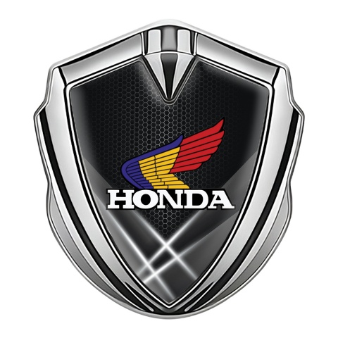 Honda Emblem Aufkleber Autozubehor Silbertonfarbe mit 3D Lichter Effekt