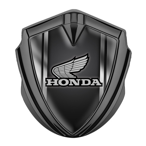 Honda Emblem Aufkleber Autozubehor Graphit Tonfarbe mit Metallrahmen Design
