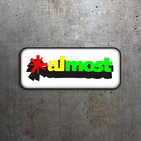 Almost Skateboards Domed Stickers Multicolor Logo 2 pcs