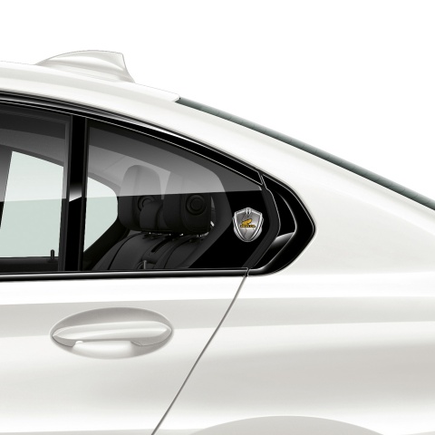 Honda Emblem Abzeichen Silbertonfarbe mit Grobe Legierungsschablone Design