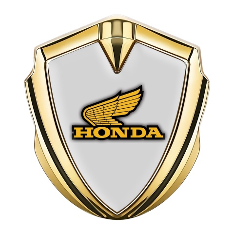 Honda Metal Emblem Self Adhesive Gold Moon Grey Orange Edition