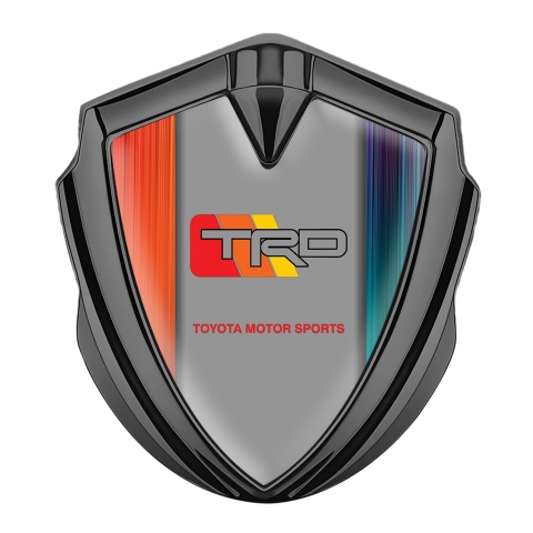 Toyota TRD Emblem Auto Zeichen Graphit Tonfarbe mit Farbbasis und Grau Logo Panel
