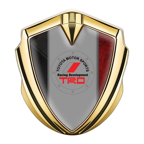 Toyota Emblem Aufkleber Autozubehor Goldtonfarbe mit Zweifarbige Basis und TRD Logo