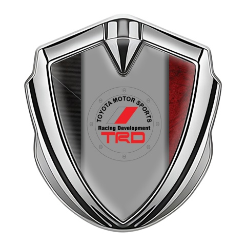 Toyota Emblem Aufkleber Autozubehor Silbertonfarbe mit Zweifarbige Basis und TRD Logo