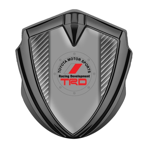 Toyota Emblem Aufkleber Autozubehor Graphit Tonfarbe mit Kohlenstoff Fundament und Rote TRD Logo