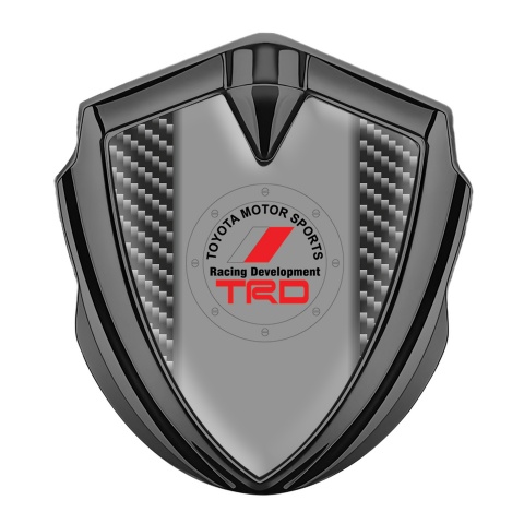 Toyota Seitenflugel Emblem Aufkleber Graphit Tonfarbe mit Dunkles Kohlenstoff Design und TRD Logo