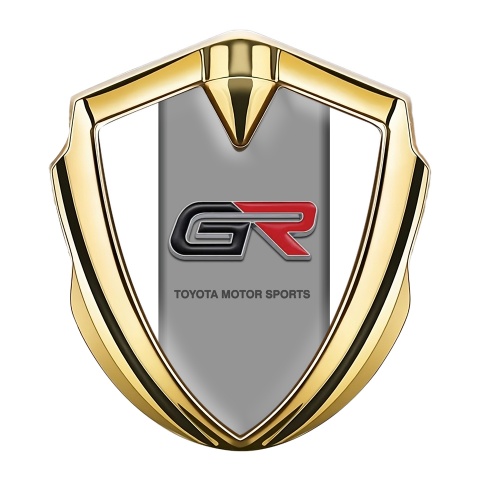 Toyota GR Emblem Aufkleber Autozubehor Goldtonfarbe mit Weiss Version Basis