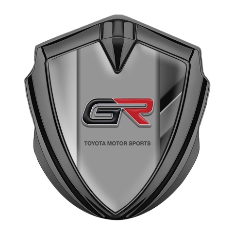Toyota GR Selbstklebendes Metallaufkleber Emblem Graphit Tonfarbe mit Gemischte Ornamente Stil