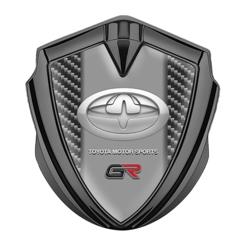Toyota Gr Emblem Abzeichen Graphit Tonfarbe mit Dunkles Kohlenstoff Stil