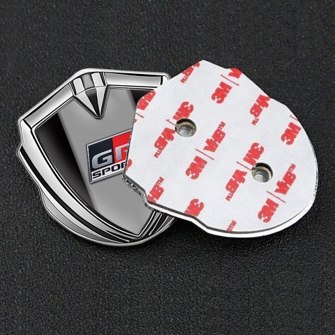 Toyota Gr Seitenflugel Emblem Aufkleber Silbertonfarbe mit Schwarz Version und Sport Logo