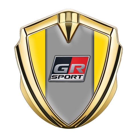 Toyota GR Emblem Auto Zeichen Goldtonfarbe Gelb Version mit Sport Logo Stil