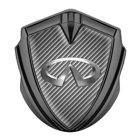 Infiniti Seitenflugel Emblem Aufkleber Graphit Tonfarbe mit Hell Carbon und Grau Logo