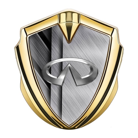 Infiniti Selbstklebendes Metallaufkleber Emblem Goldtonfarbe mit Gemischte Metallplatten Version