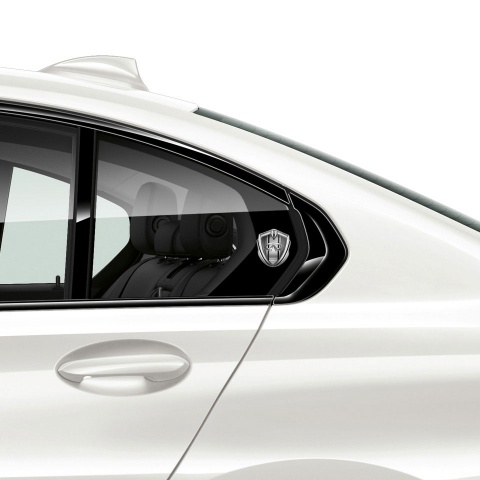 Infiniti Emblem Abzeichen Silbertonfarbe mit Leichtes Gitternetz Basis und Metall Panel Logo