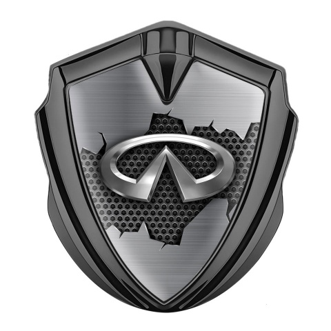 Infiniti Emblem Aufkleber Autozubehor Graphit Tonfarbe mit Zerrissener Effekt auf der Basis