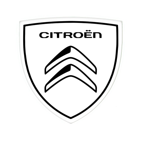 Citroen Emblem Silicone Sticker White New Design