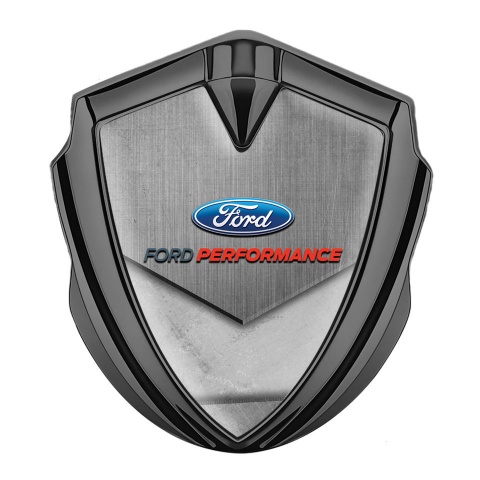 Ford Selbstklebendes Metallaufkleber Emblem Graphit Tonfarbe mit Steinplatteneffekt Basis Performance Auflage