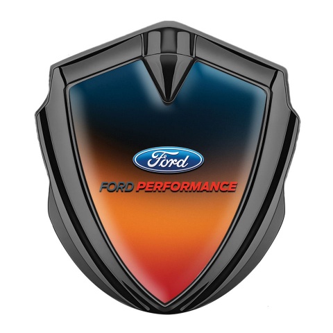 Ford Performance Seitenflugel Emblem Aufkleber Graphit Tonfarbe mit Irisierend Orange Blau