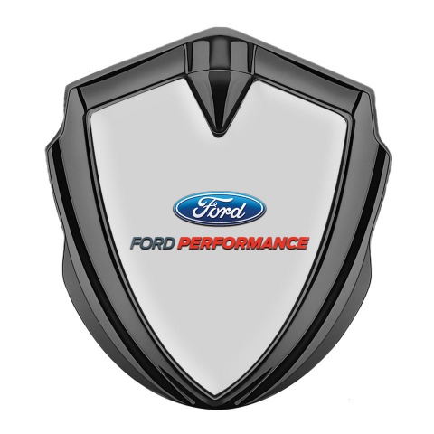 Ford Emblem Aufkleber Autozubehor Graphit Tonfarbe mit Grau Basis und Performance Logo