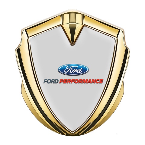 Ford Emblem Aufkleber Autozubehor Goldtonfarbe mit Grau Basis und Performance Logo