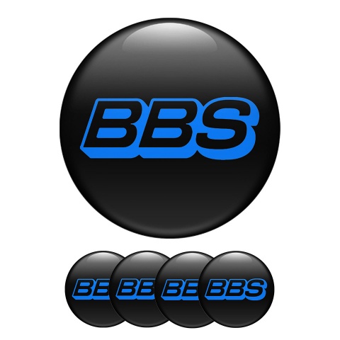 BBS Domed Stickers Wheel Center Cap Blue Logo