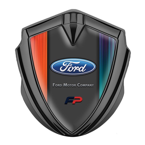 Ford Emblem Auto Zeichen Graphit Tonfarbe mit Farbbasis und FP Logo Motiv