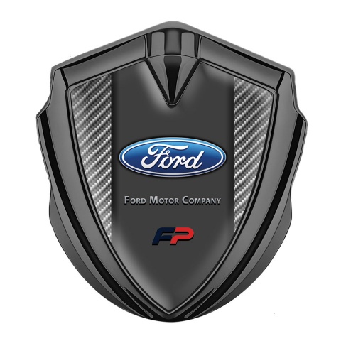 Ford FP Emblem Aufkleber Autozubehor Graphit Tonfarbe mit Kohlenstoff Basis und Graphit Panel Logo