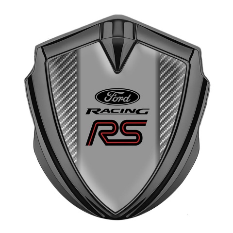 Ford RS Emblem Logo Schriftzug Aufkleber Graphit Tonfarbe Hell carbon Design