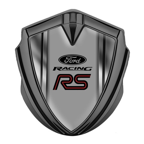 Ford RS Emblem Auto Zeichen Graphit Tonfarbe mit Metallrahmen Basis Stil Und Racing Logo