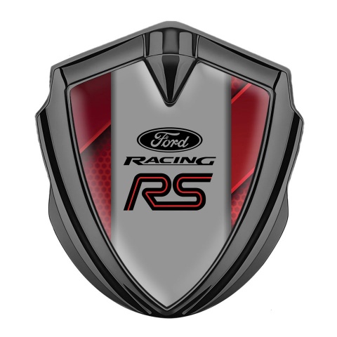 Ford RS Metal Emblem Self Adhesive Graphite Red Template Racing Edition