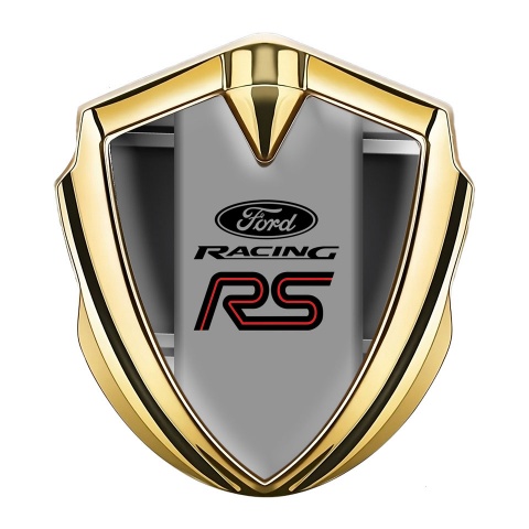 Ford RS Bodyside Emblem Badge Gold Black Base Metallic Fragments