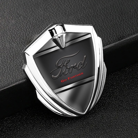 Ford Bodyside Emblem Self Adhesive Silver Steel Elements Dark Logo Design